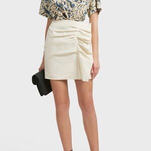 Isabel Marant Lefly Side-Frill Cotton Mini Skirt size 0